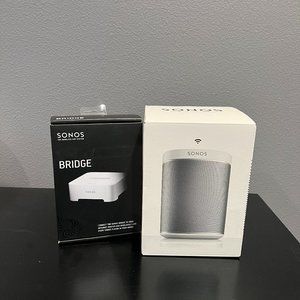 Sonos Play:1, White (no Alexa) + Sonos Bridge